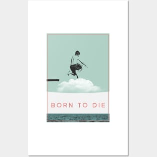 Born To Die Graphic Art Boy Diving Posters and Art